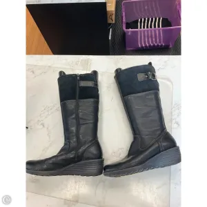 Ultimate Durability Heat Lock Boots Knee Flats By Ecco In Black, Size: 7.5