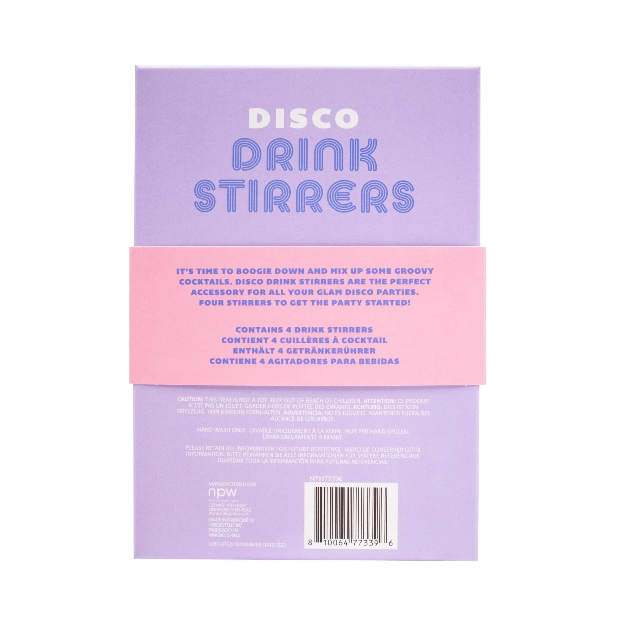 NPW - Disco Drink Stirrers-4 Pack