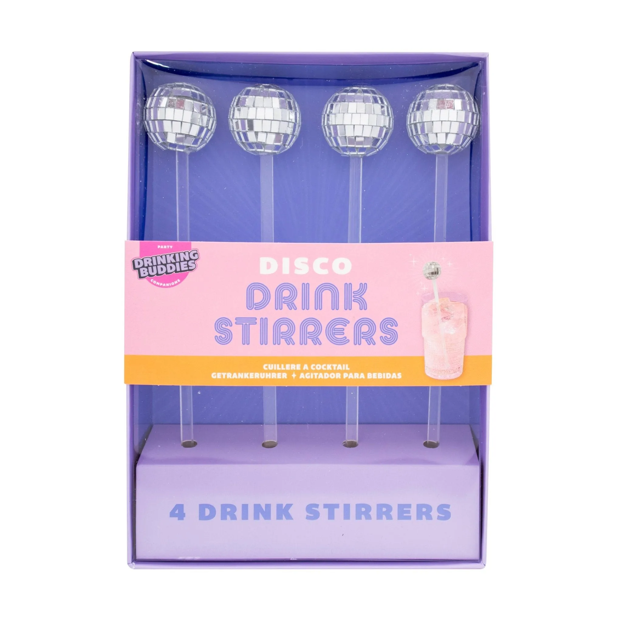 NPW - Disco Drink Stirrers-4 Pack