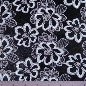 Nylon Floral Embroidery on Netting