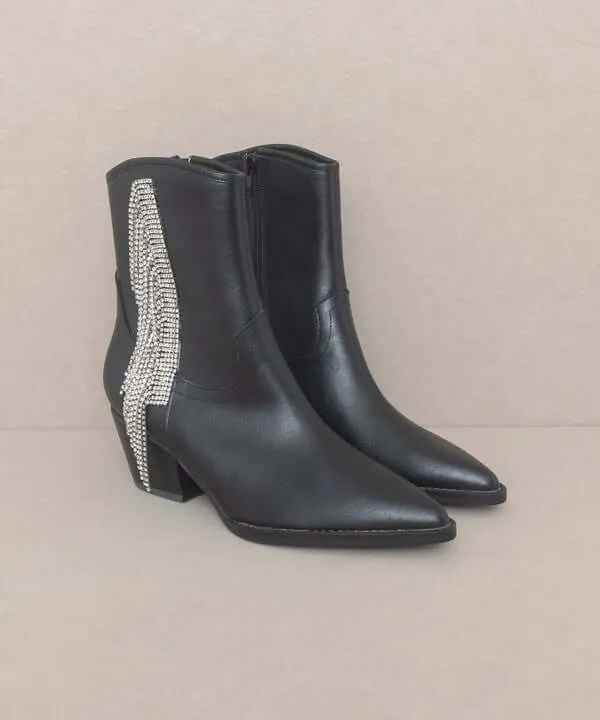 Oasis Society Rowan - Rhinestone Fringe Western Boot