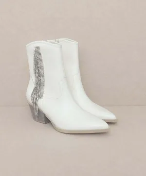 Oasis Society Rowan - Rhinestone Fringe Western Boot