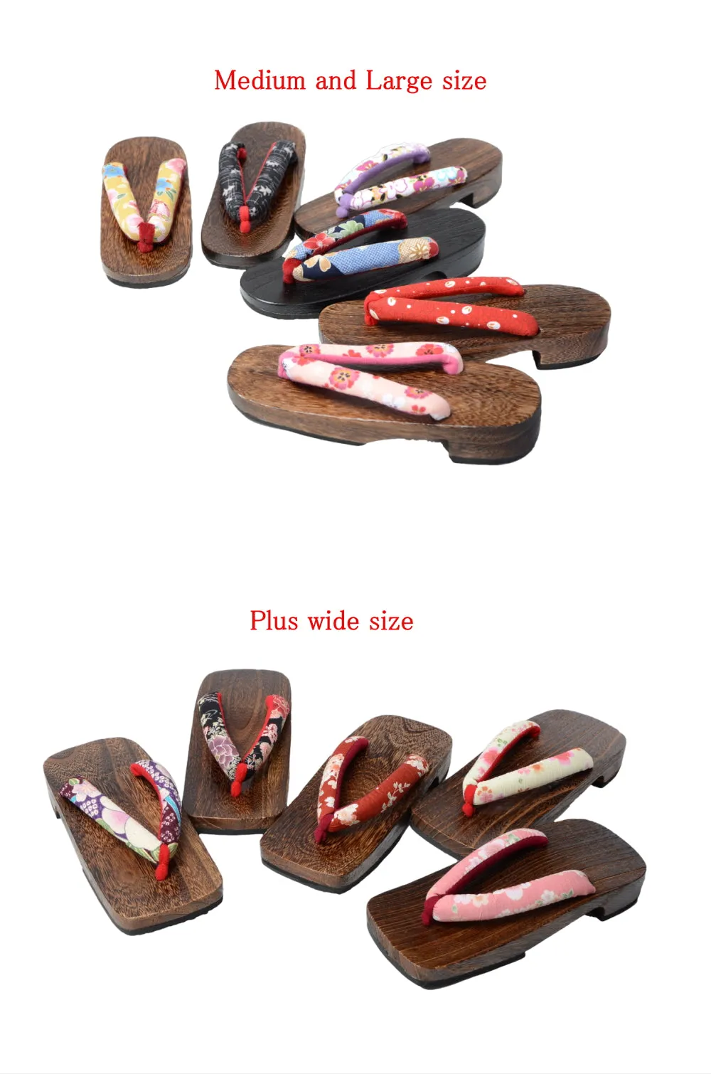 Obi belt and geta sandals set : Plain / Red and Gold