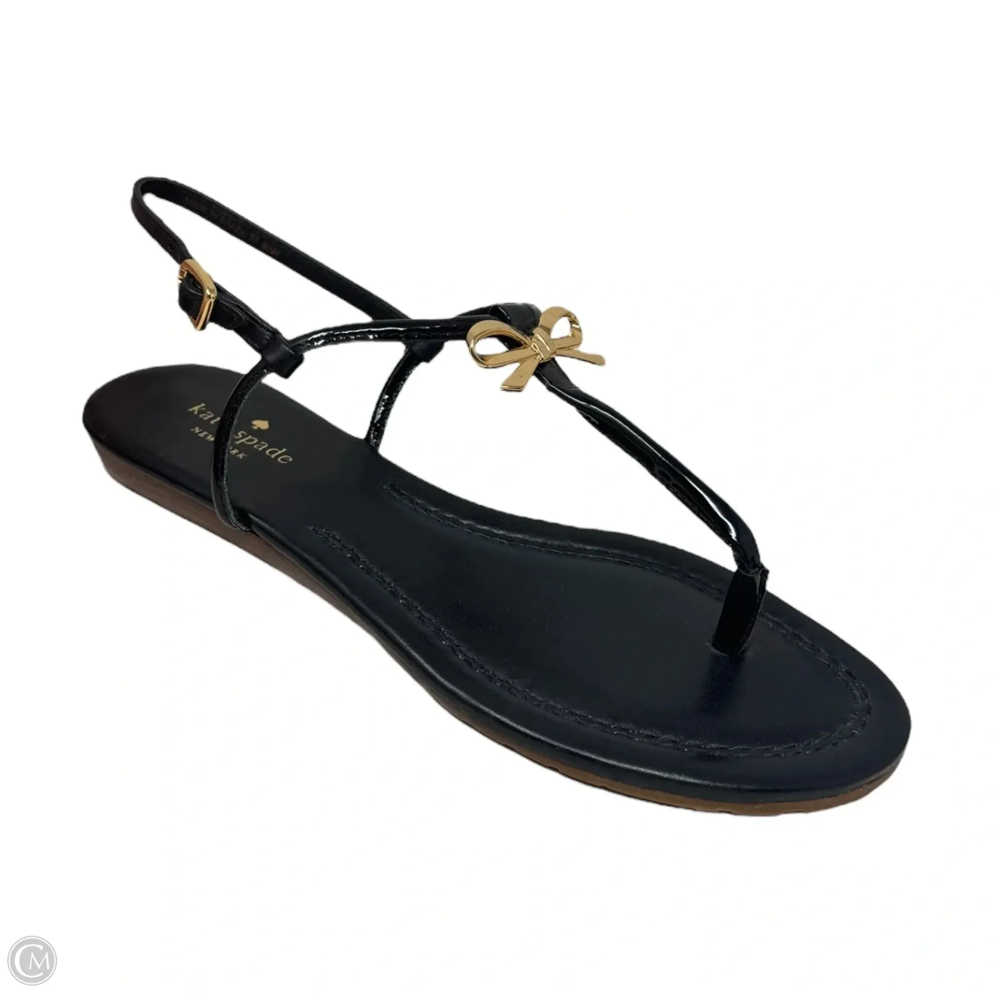 Tracie Bow Sandals Designer By Kate Spade In Black, Size: 8.5 Universal Fit TPU Stability
