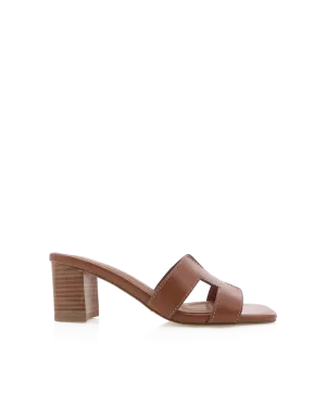 ELCIE - TAN Holiday look Open Toe Pumps