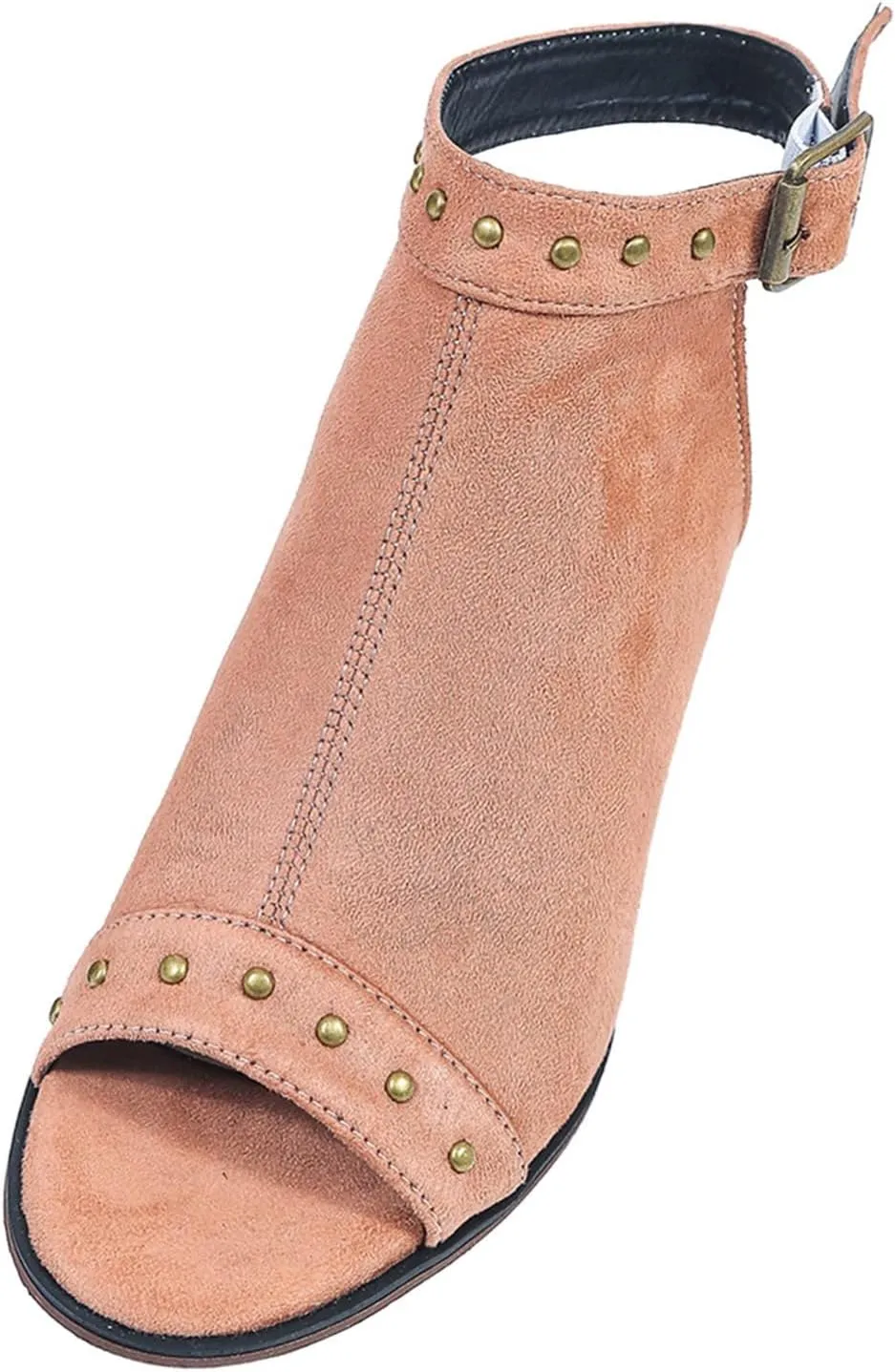 Open Toe Heeled Sandals for Women Chunky Block Heel Strappy Ankle Strap Wedding Party Shoes