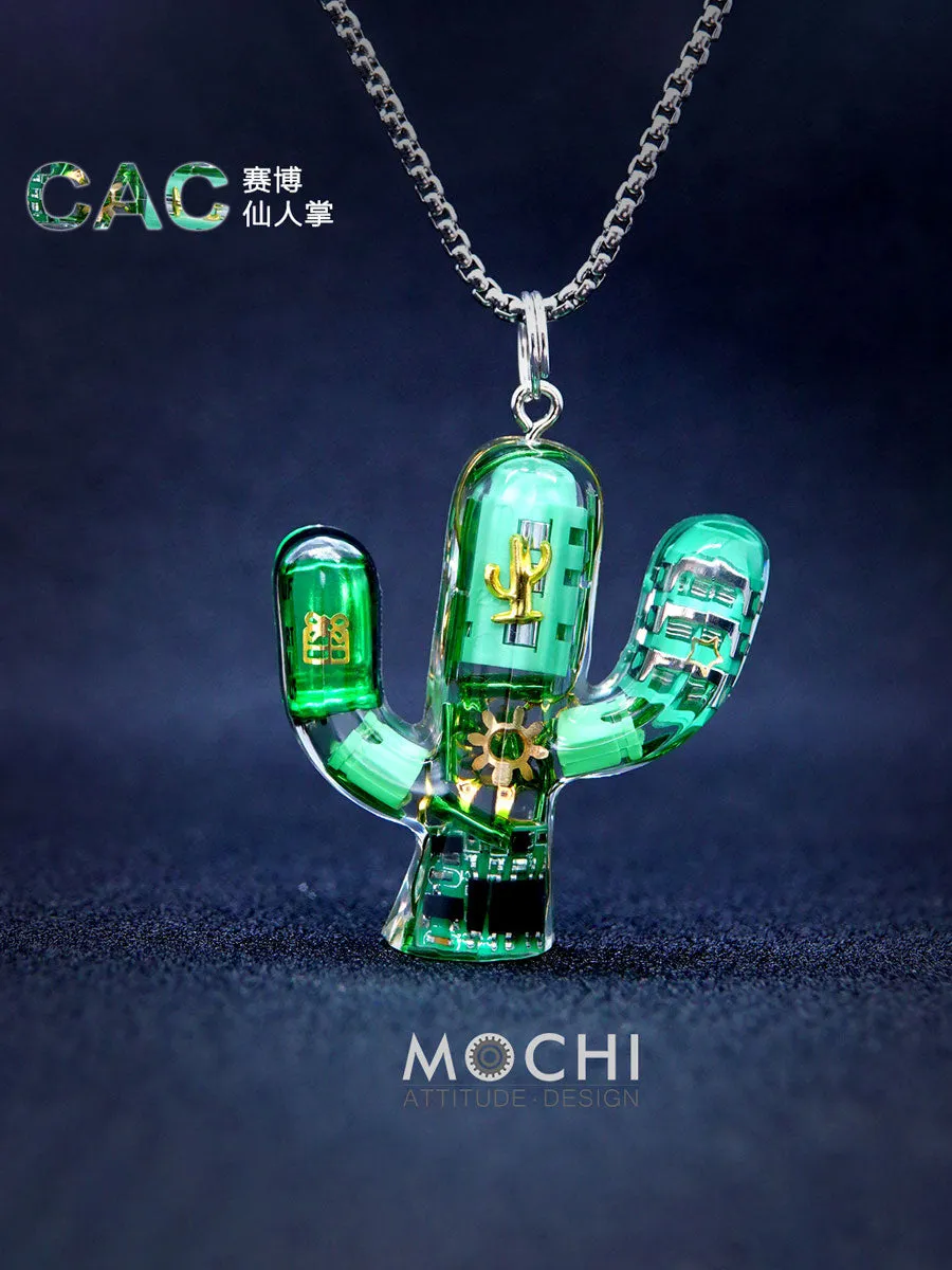 Original Cactus Necklace Delicate Cyberpunk Clavicle Chain