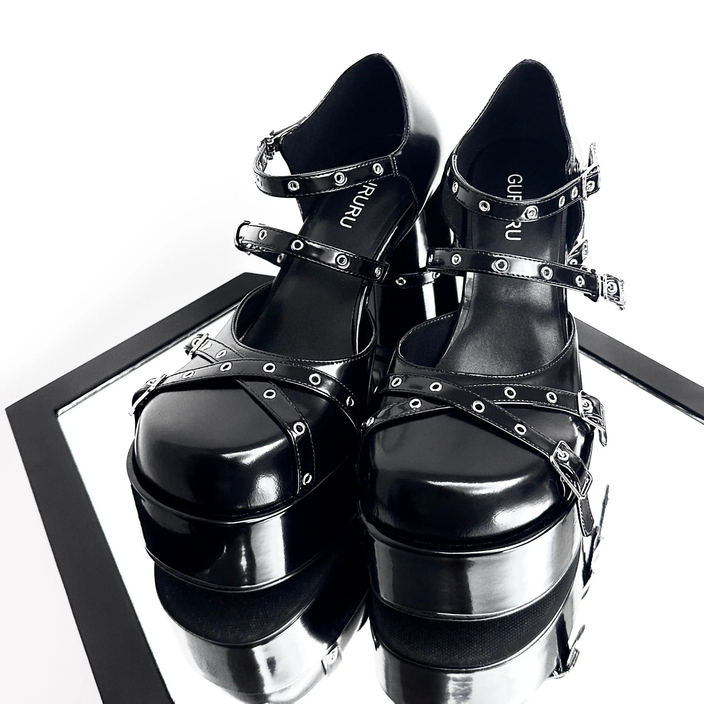 Original cross subculture gothic heels