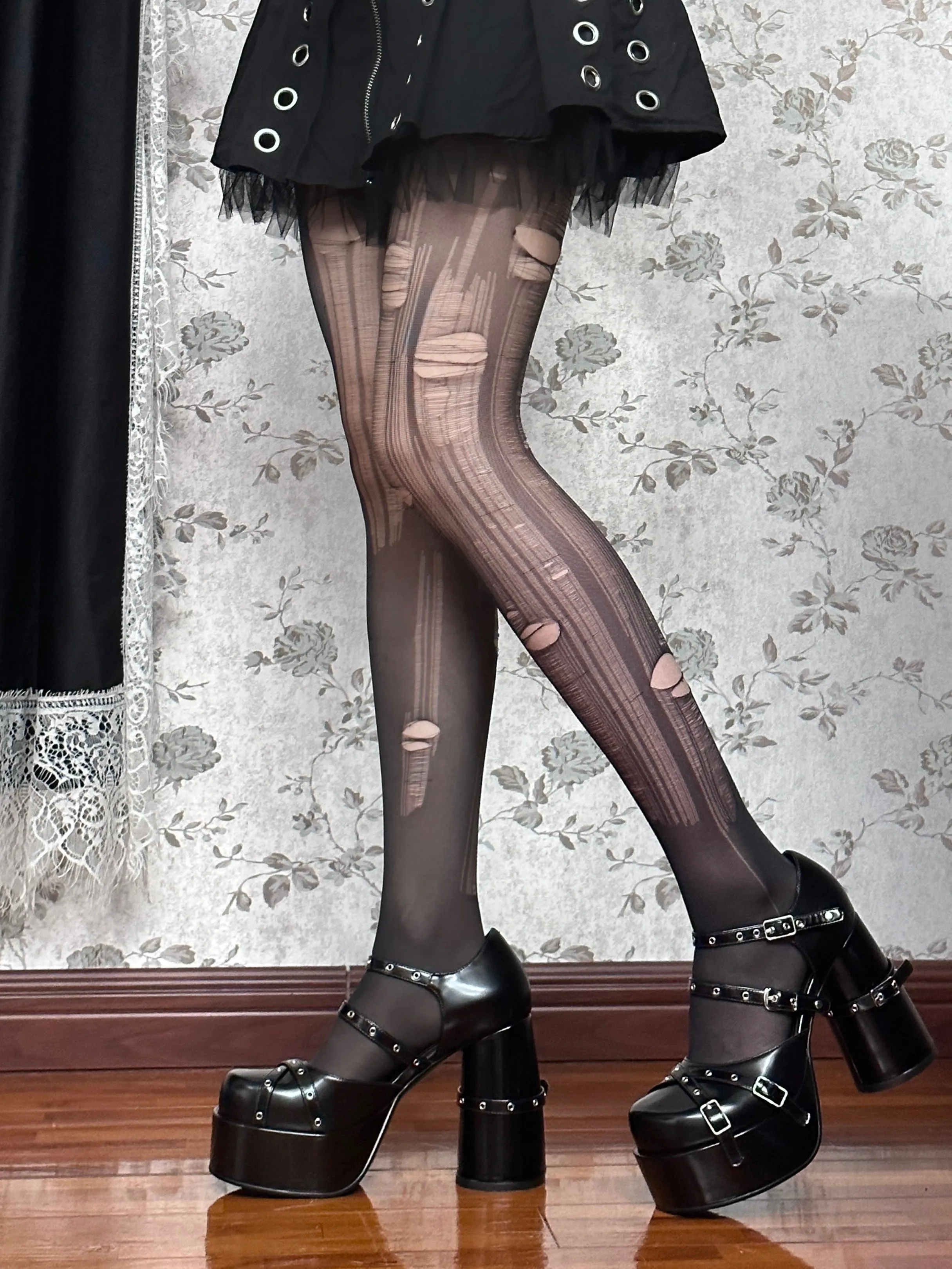 Original cross subculture gothic heels