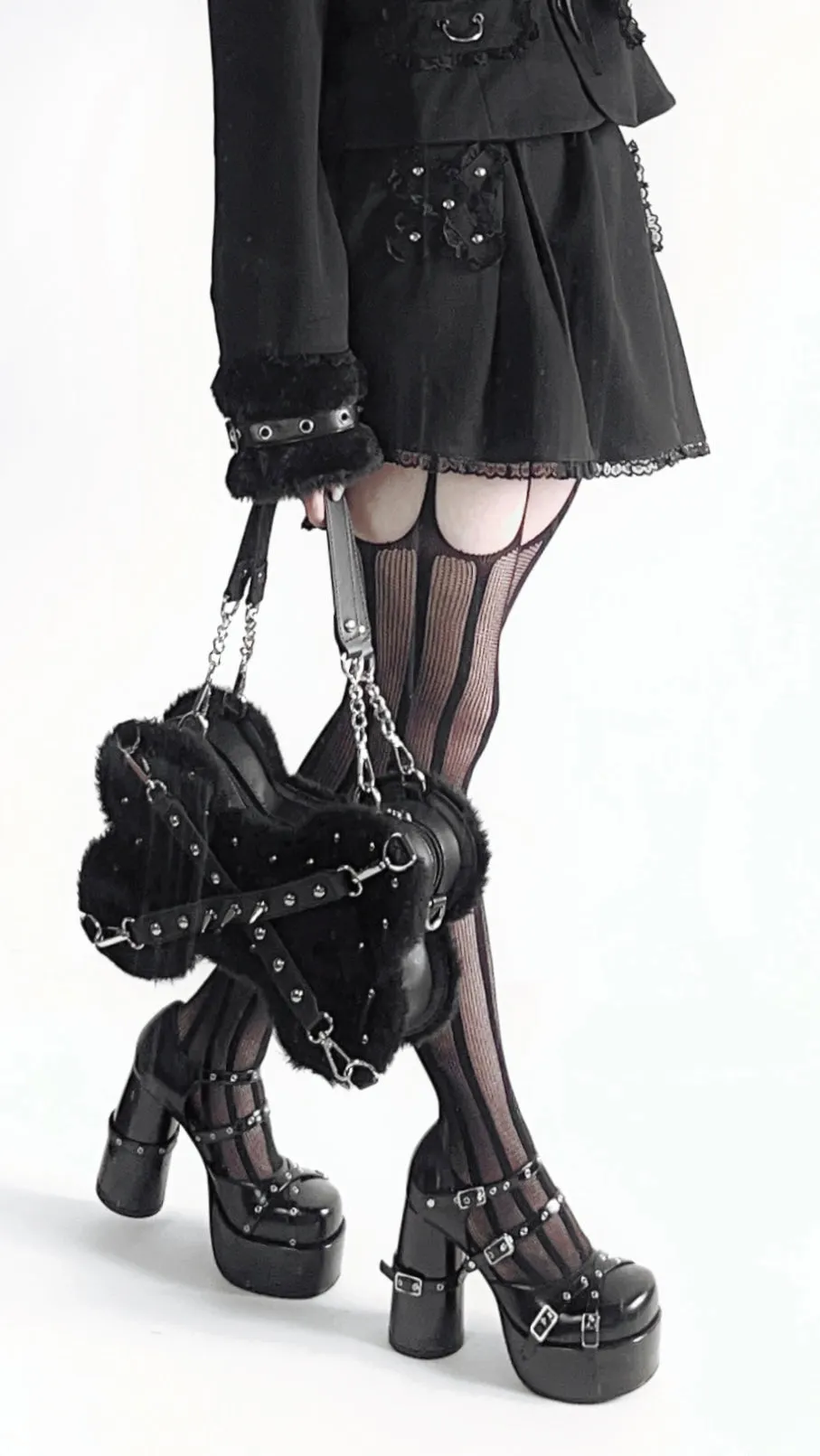 Original cross subculture gothic heels