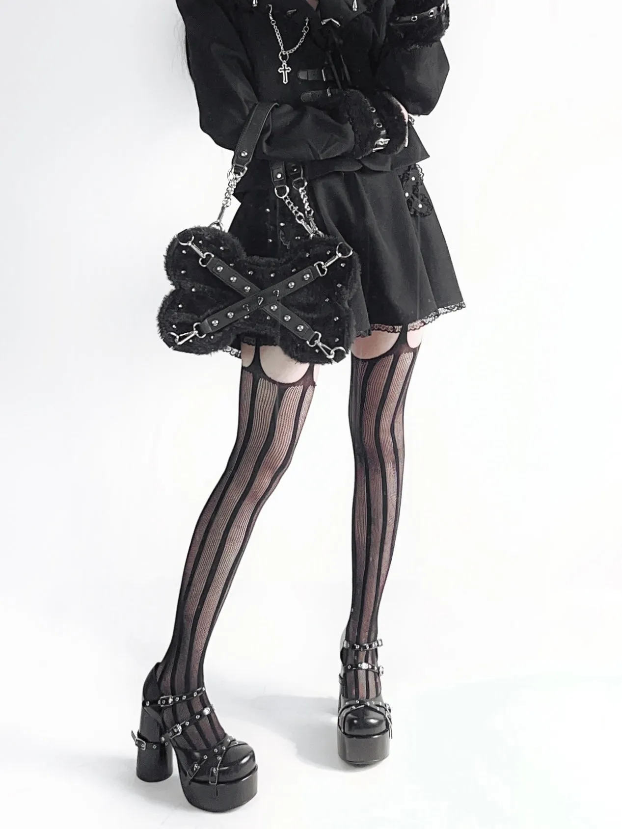 Original cross subculture gothic heels