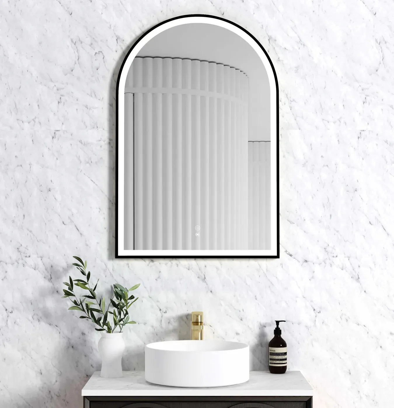 Otti Australia | Archie Black Metal Frame 900 x 600 mm LED Mirror