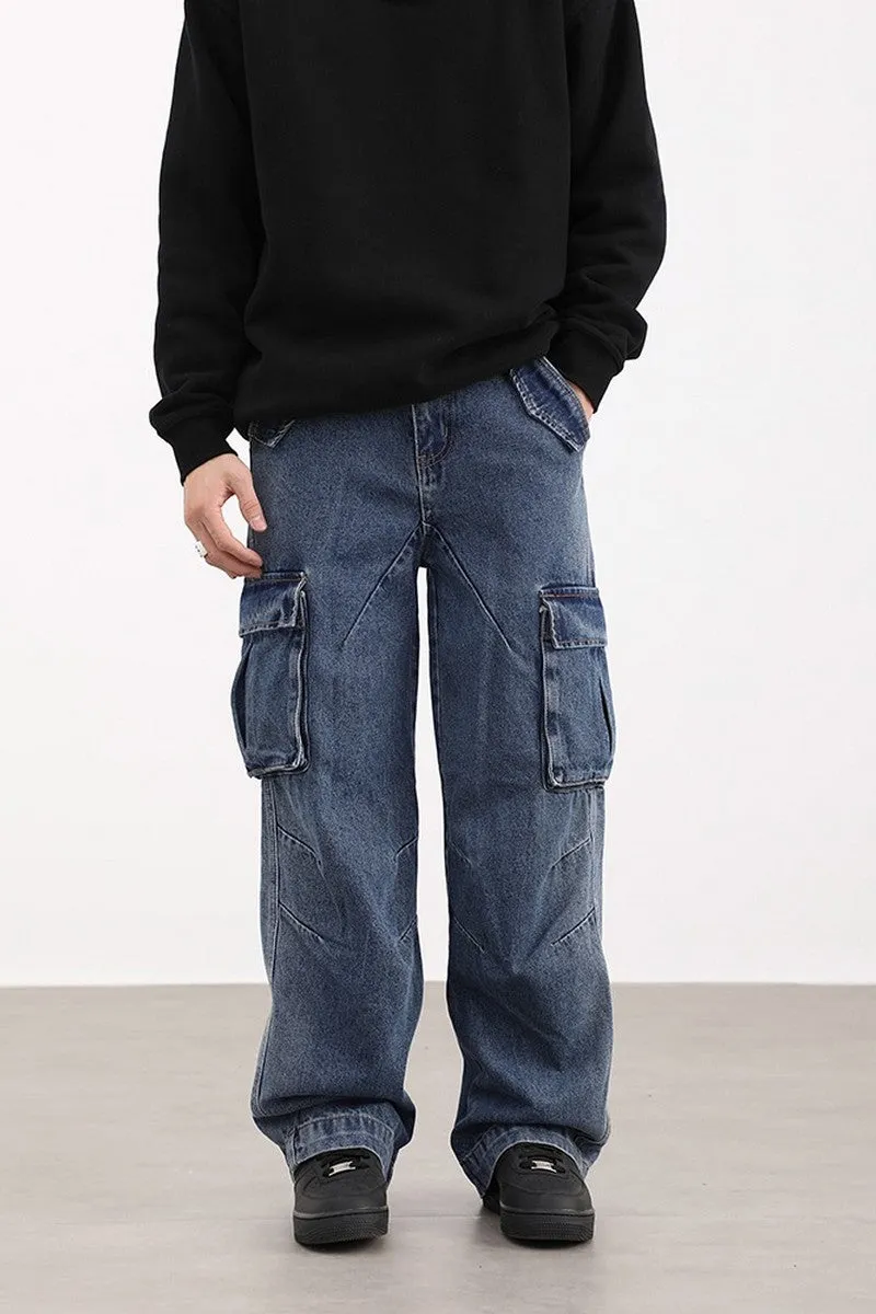 Oversized Multi-Pocket Jeans