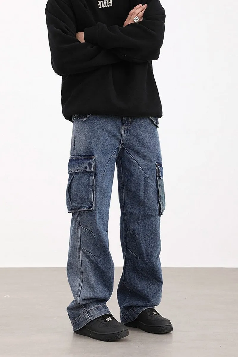 Oversized Multi-Pocket Jeans