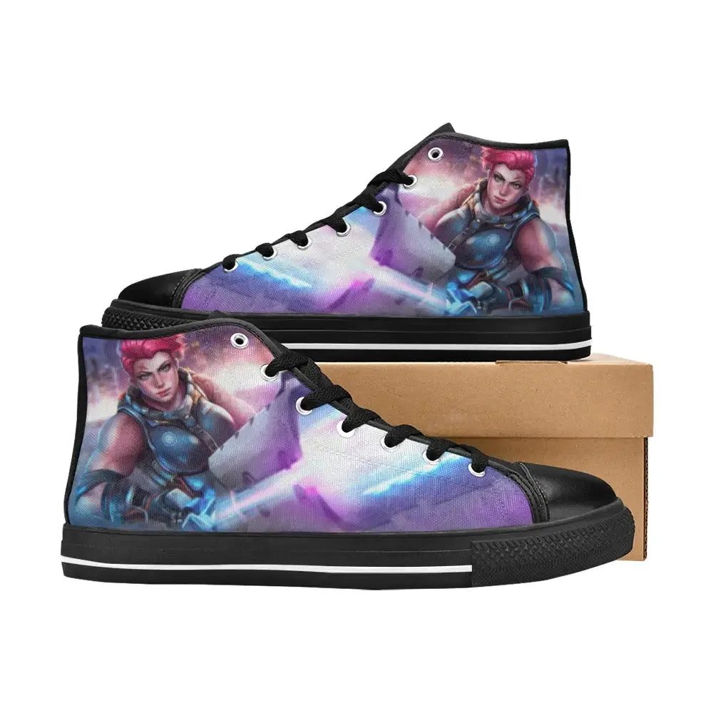 Overwatch Shoes , Overwatch Zarya Shoes High Top Sneakers for Kids and Adults