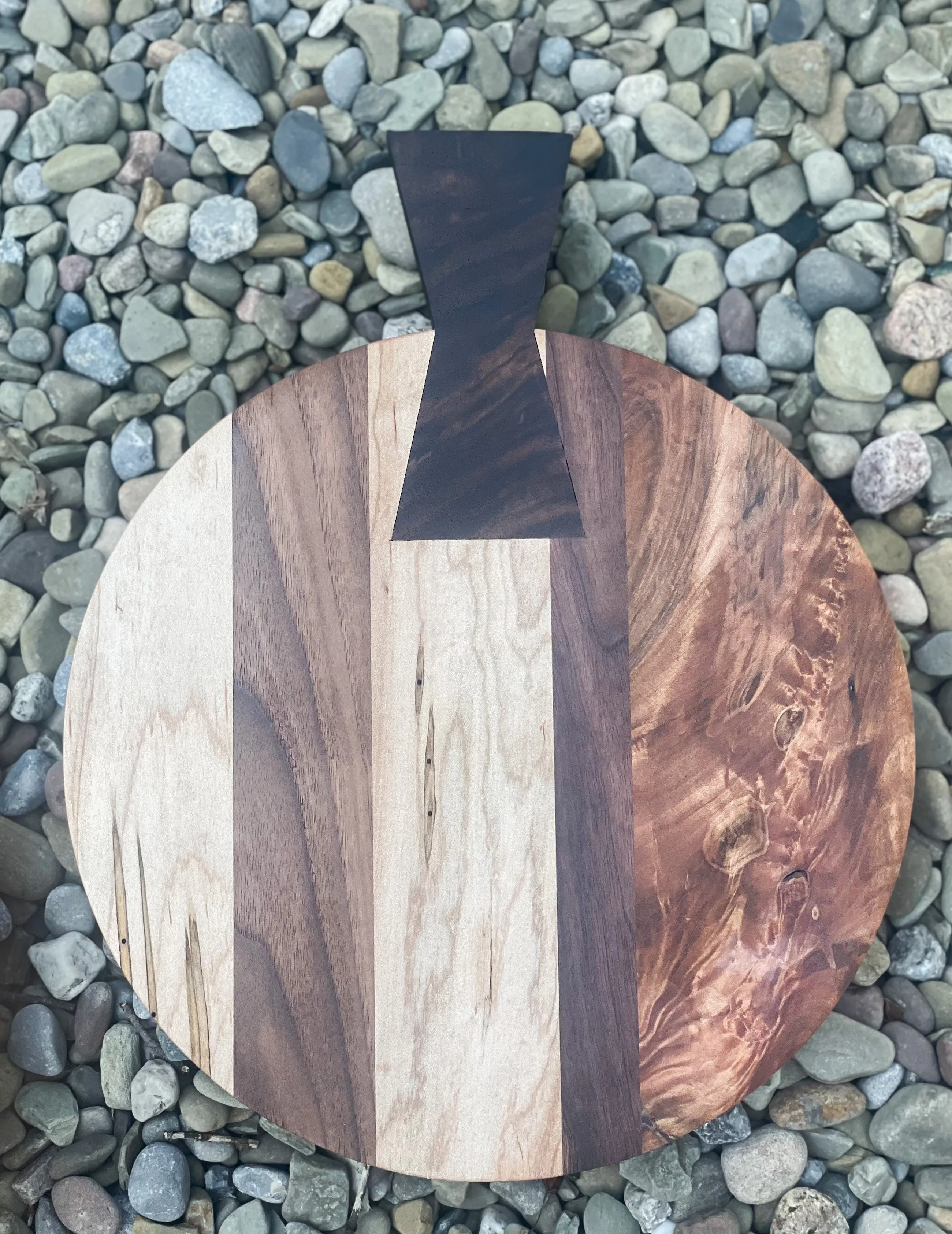 Pack of 5 Dovetail Handle Maple & Walnut Cutting Boards