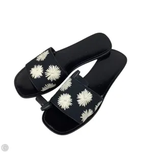 Cushioned Base Busy Professionals Summer Heat Sandals Designer By Kate Spade In Black & White, Size: 7.5