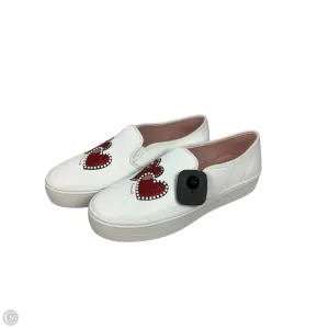 Shoes Designer By Kate Spade In Red & White, Size: 8 Quick Dry Textile