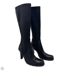 Modern Quick Drying Adventure Journey Boots Knee Heels By Donald Pliner In Black, Size: 8.5