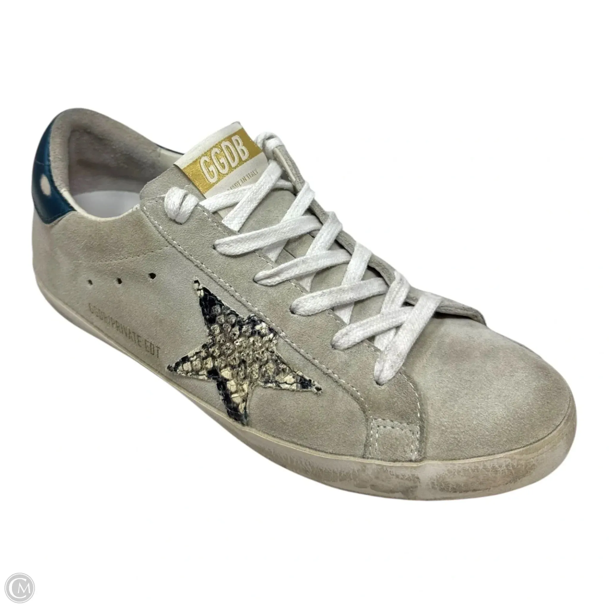 Superstar Private Edition Snakeskin Sneakers Shoes Luxury Designer By Golden Goose In White, Size: 7.5 (IT 38) Water Resistant Construction Fresh Drop