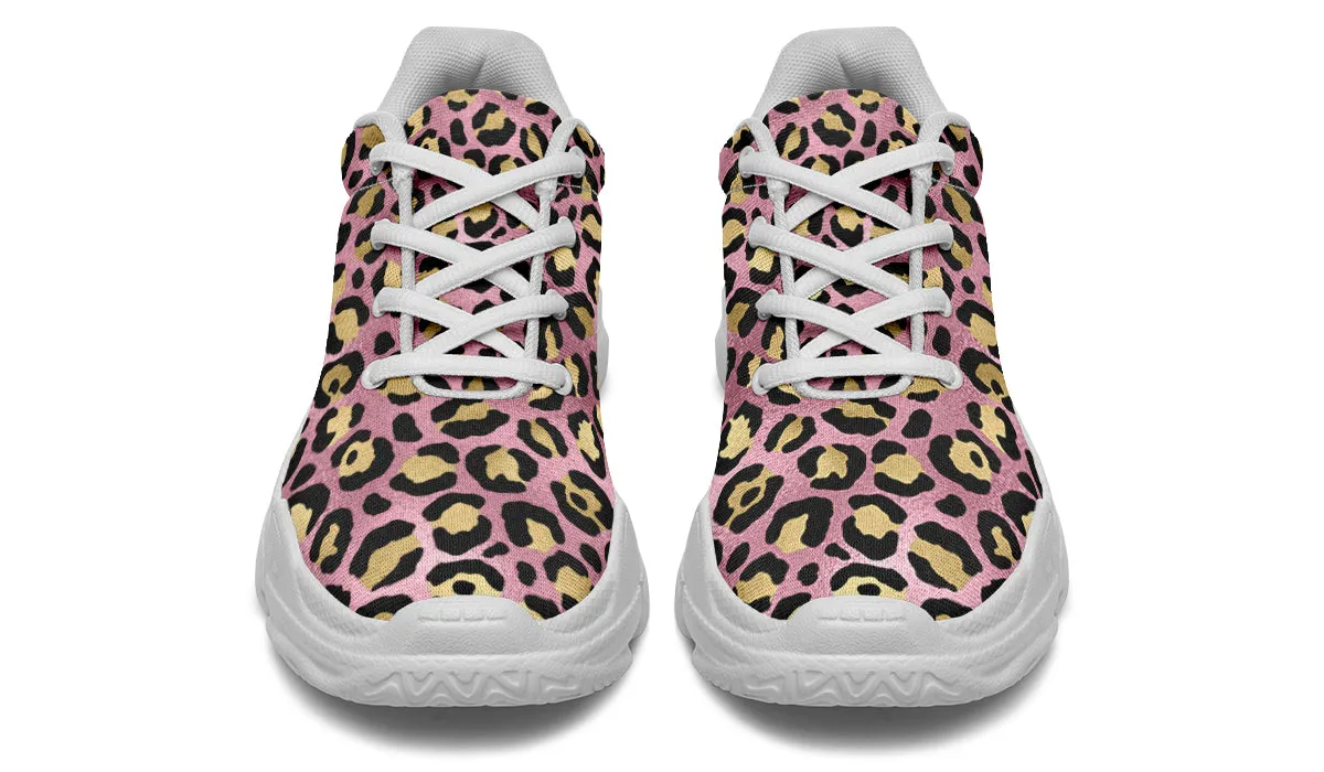 Pink Leopard Chunky Sneakers