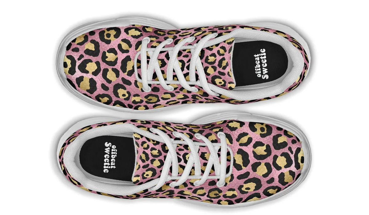 Pink Leopard Chunky Sneakers