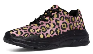 Pink Leopard Chunky Sneakers