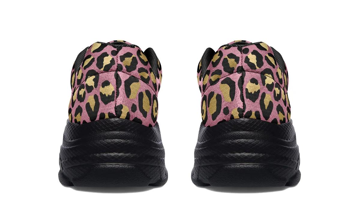 Pink Leopard Chunky Sneakers