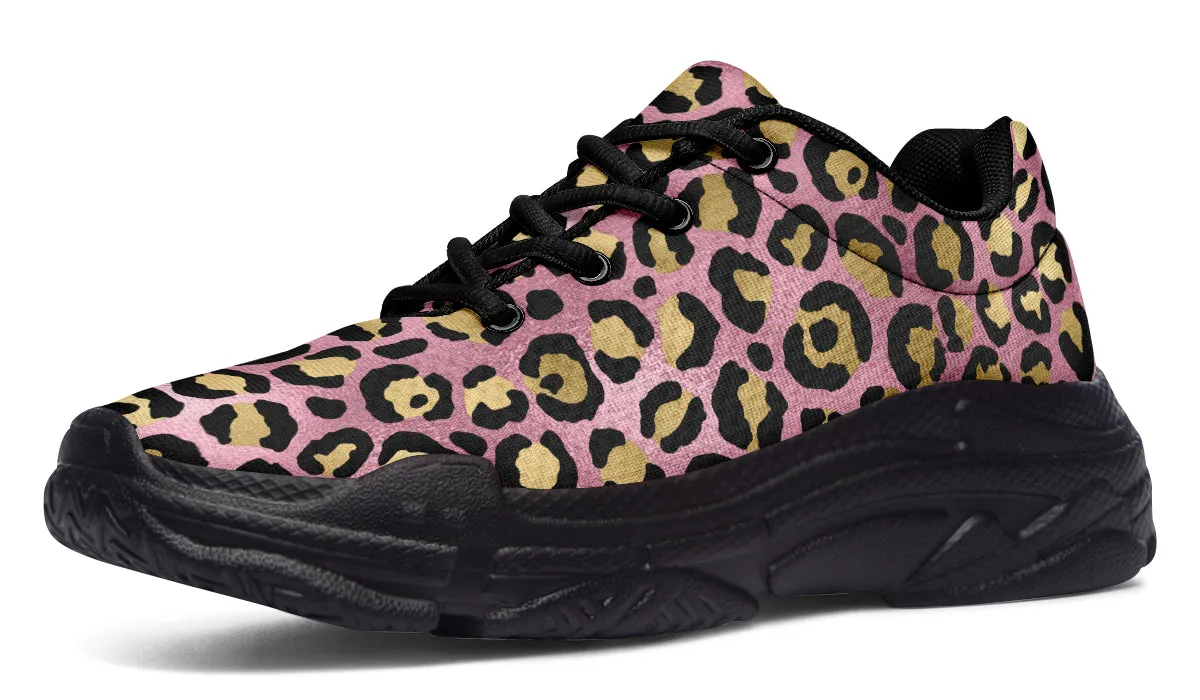 Pink Leopard Chunky Sneakers