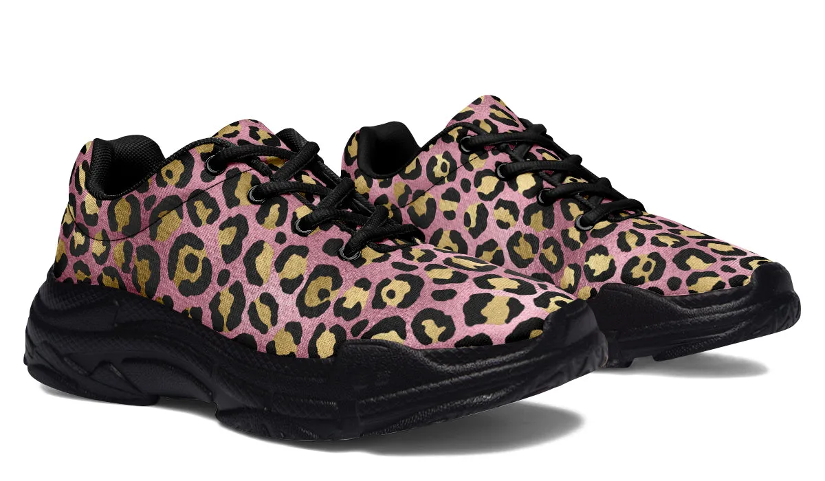 Pink Leopard Chunky Sneakers