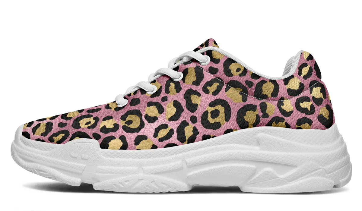 Pink Leopard Chunky Sneakers