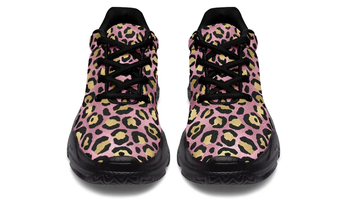 Pink Leopard Chunky Sneakers