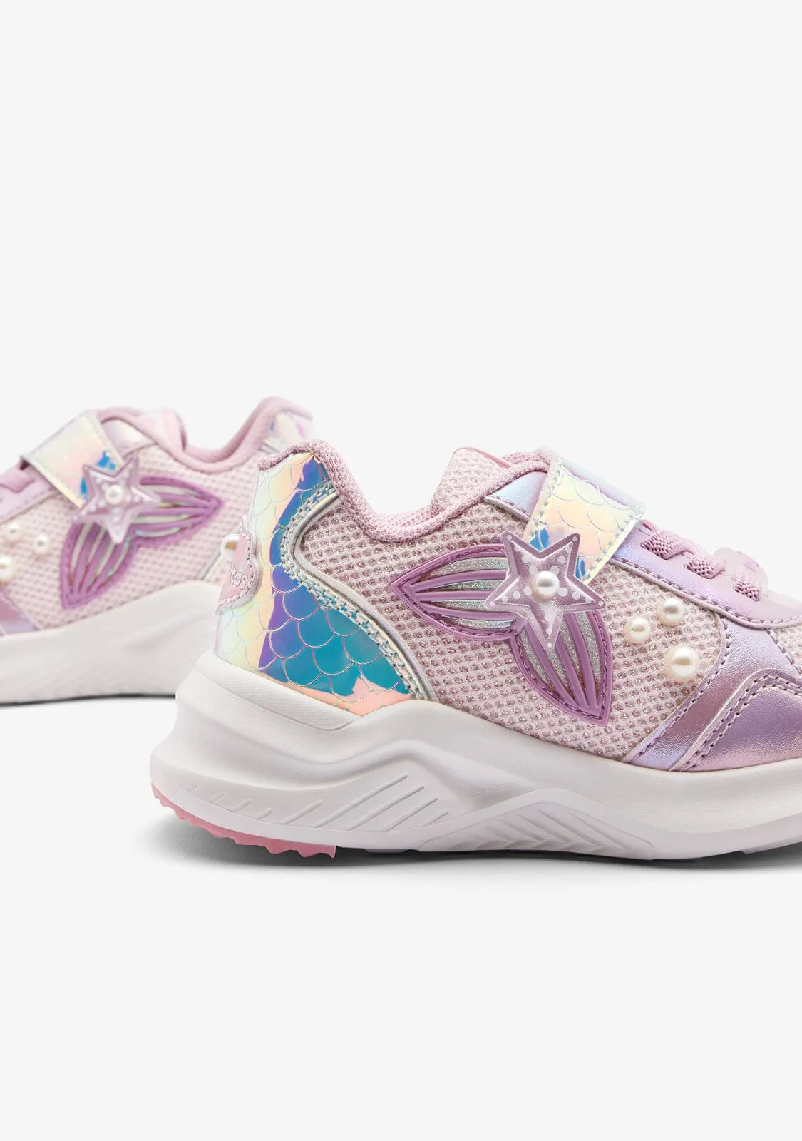Pink Mermaid Sneakers with Lights