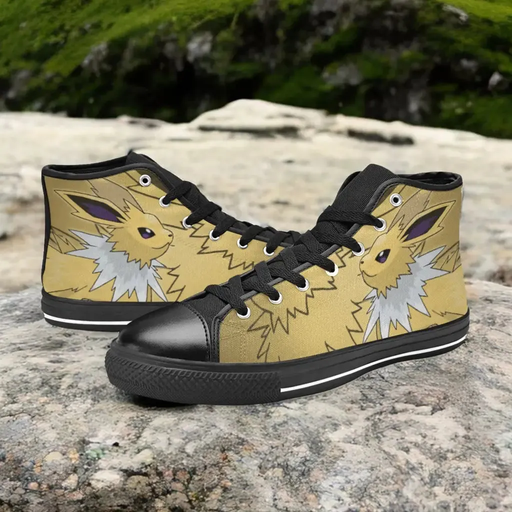 Pokemon Jolteon Shoes High Top Sneakers for Kids and Adults