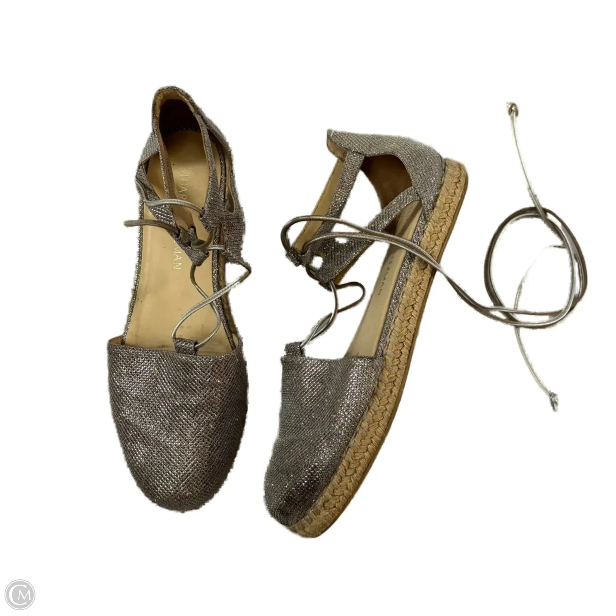 Sandals Designer By Stuart Weitzman In Silver, Size: 9 Balance Core