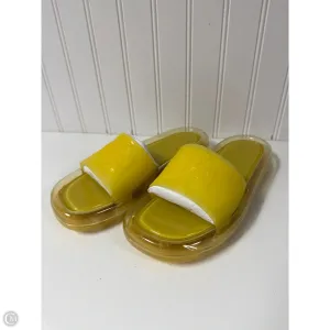 Comfort Padding Impact Resistant Heel Sandals Designer By Tory Burch In Yellow, Size: 6