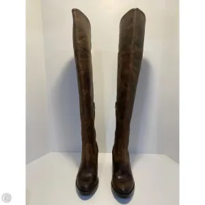 Slip Resistant Weather Resistant User Boots Knee Heels By Clothes Mentor In Brown, Size: 7