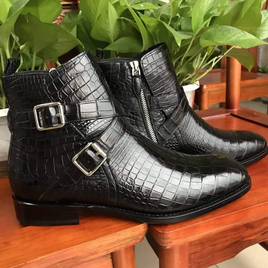 Preorder  Exotic Genuine Crocodile Belly Leather Troy  Boot