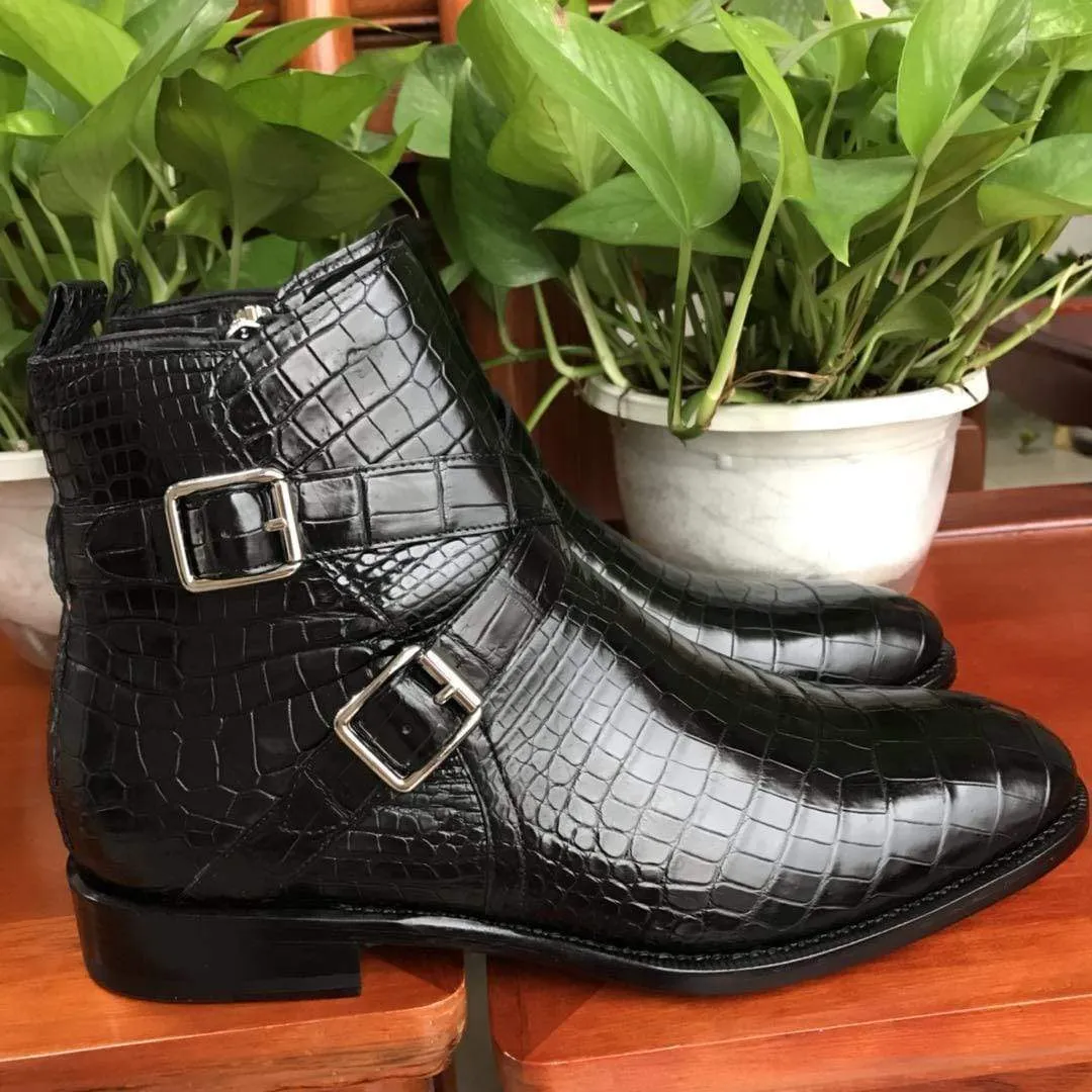 Preorder  Exotic Genuine Crocodile Belly Leather Troy  Boot