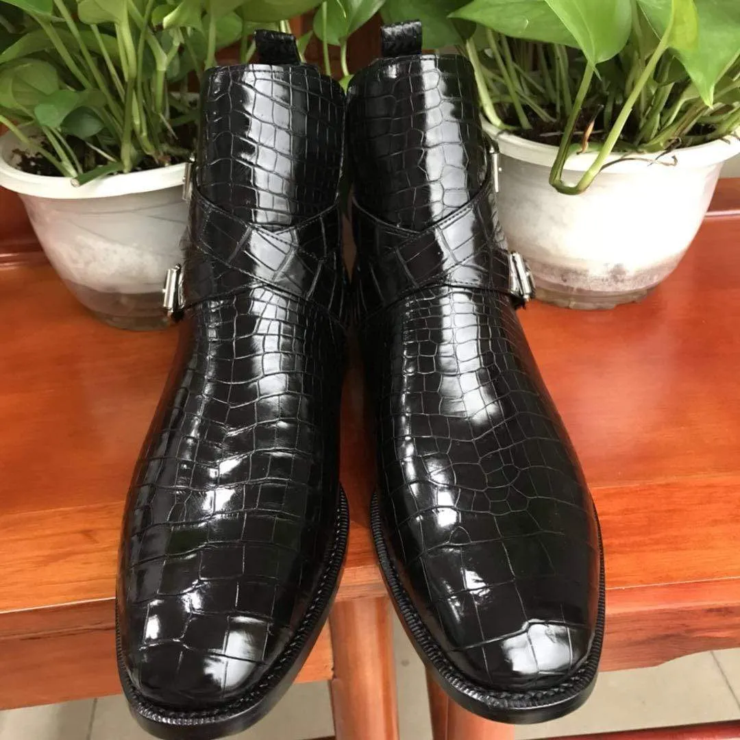 Preorder  Exotic Genuine Crocodile Belly Leather Troy  Boot