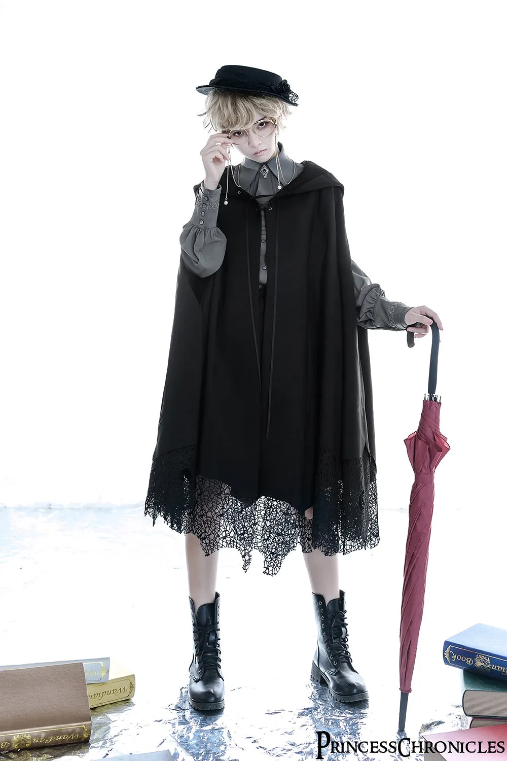 Princess Chronicles~Black and Blue~Retro Ouji Lolita Shirt