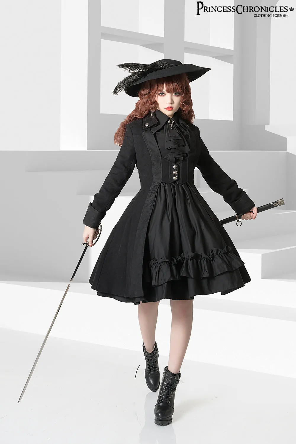Princess Chronicles~Black and Blue~Retro Ouji Lolita Shirt