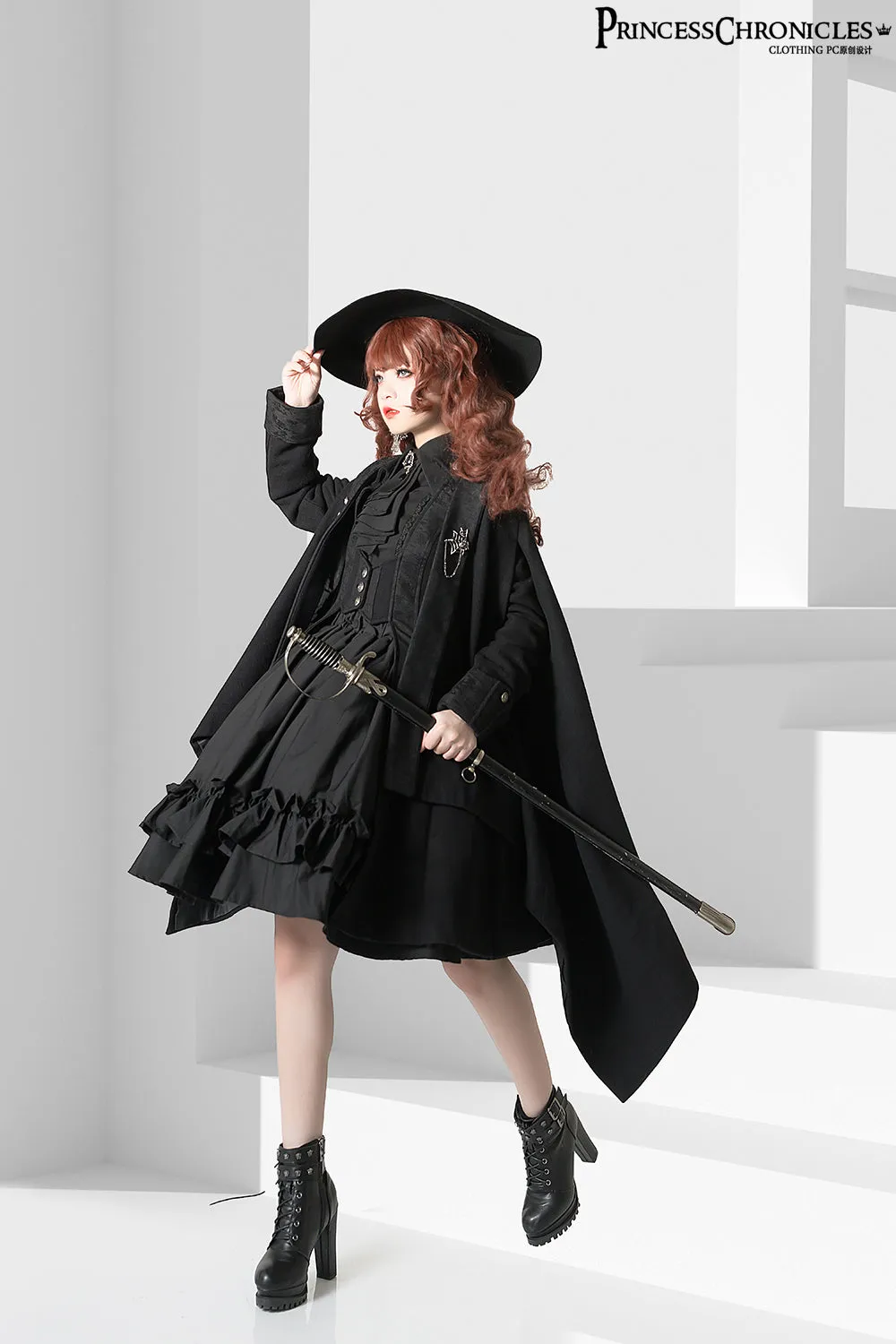 Princess Chronicles~Black and Blue~Retro Ouji Lolita Shirt
