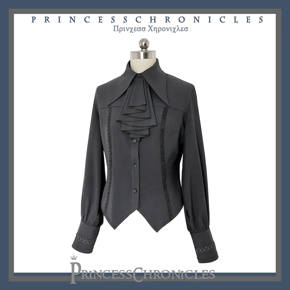 Princess Chronicles~Black and Blue~Retro Ouji Lolita Shirt