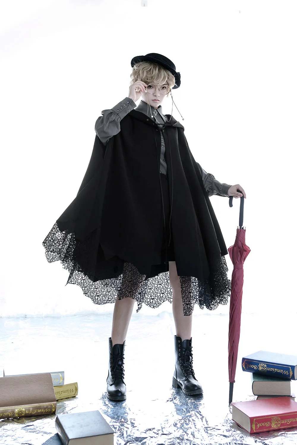 Princess Chronicles~Black and Blue~Retro Ouji Lolita Shirt
