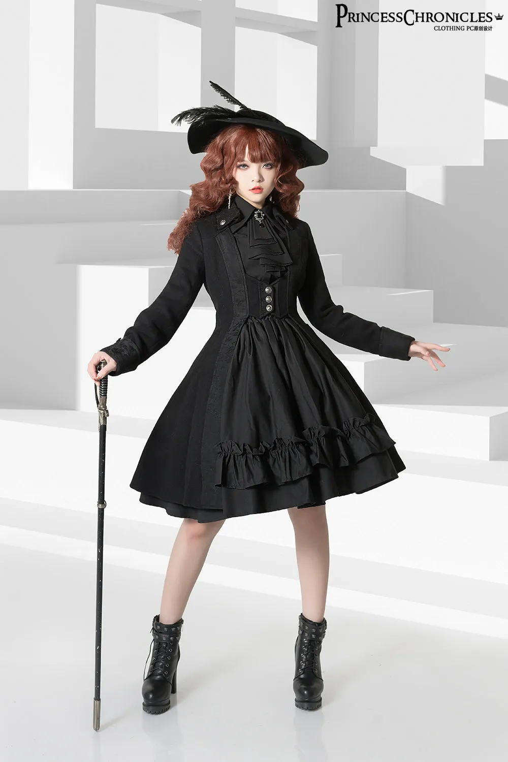 Princess Chronicles~Black and Blue~Retro Ouji Lolita Shirt