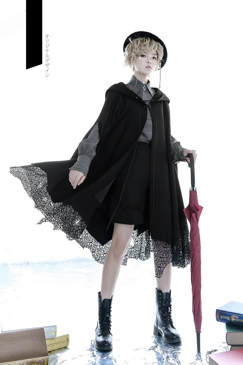 Princess Chronicles~Black and Blue~Retro Ouji Lolita Shirt