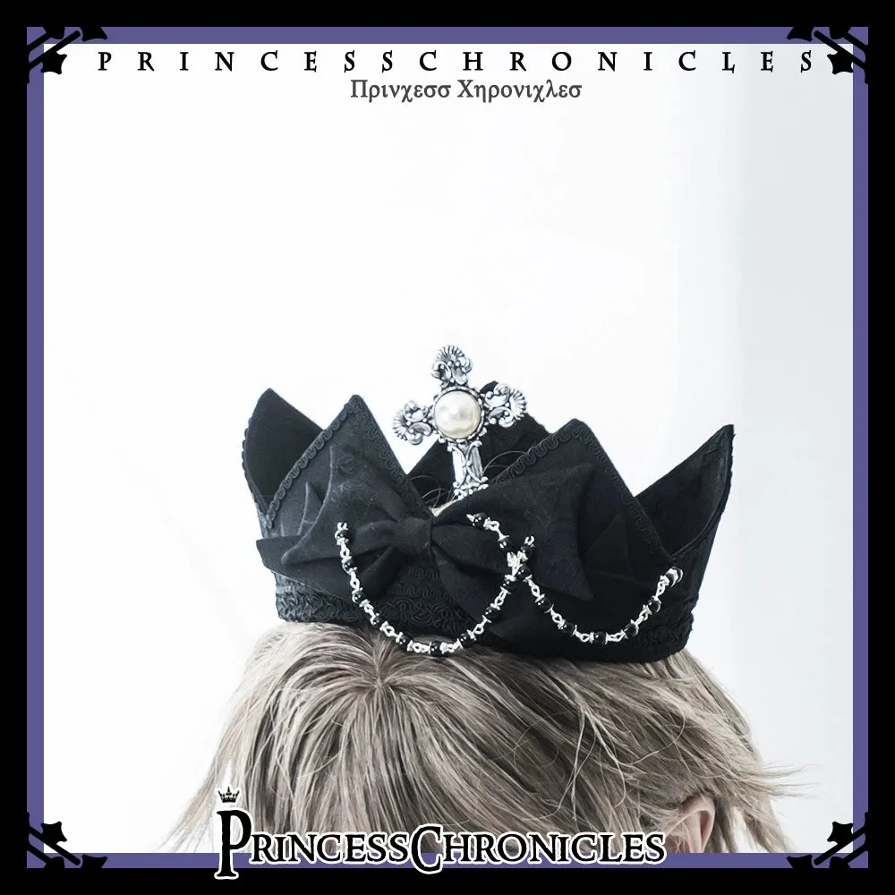 Princess Chronicles~Floating Phantom~Gothic Lolita Black Prince Crown