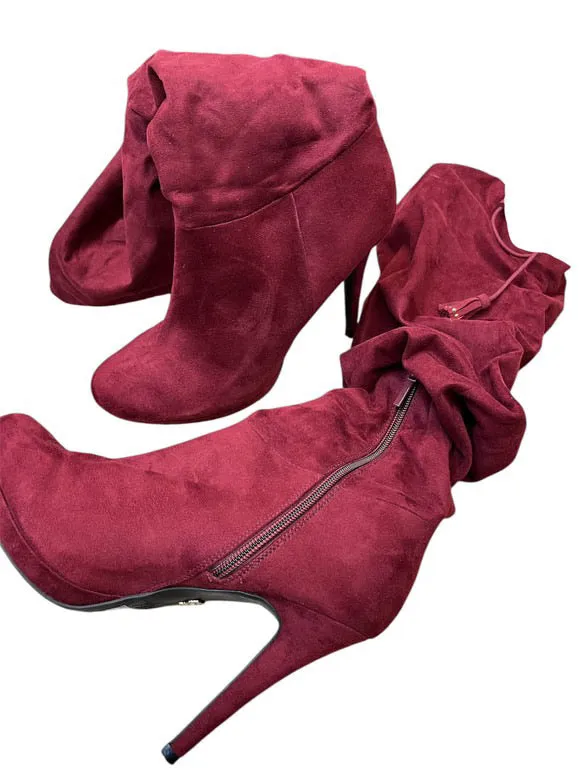 Boots Knee Heels By Thalia Sodi In Red, Size: 9 Classic Touch Stylish Look