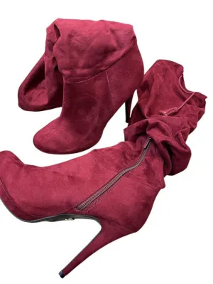Boots Knee Heels By Thalia Sodi In Red, Size: 9 Classic Touch Stylish Look